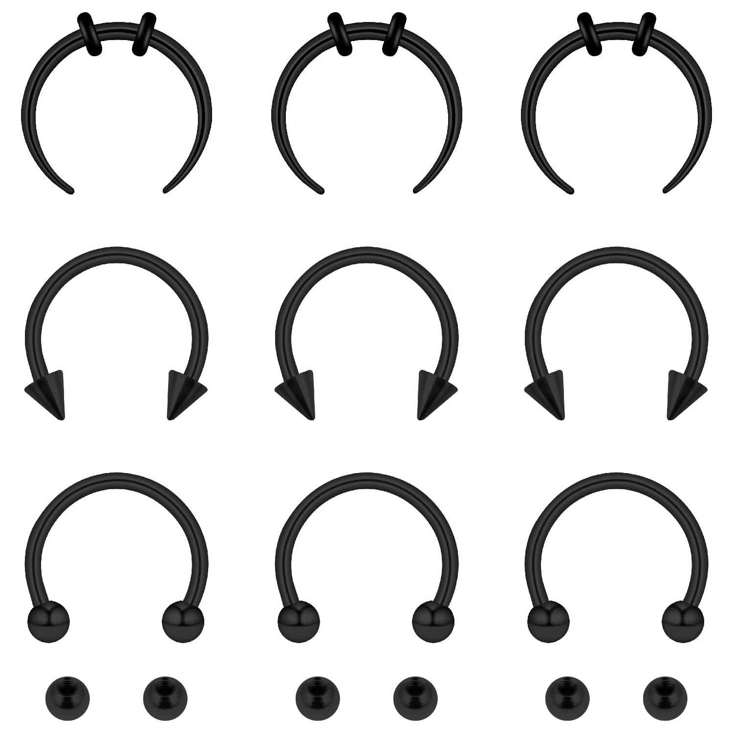 15pcs مجموعة خاتم الأنف الستمي - مراجعة Body Jewelry Replacement Ball وسعره