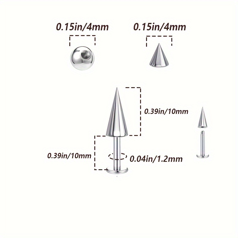 5 قطعة سبايك بانك أزياء الفولا - مراجعة Body Jewelry Replacement Ball وسعره