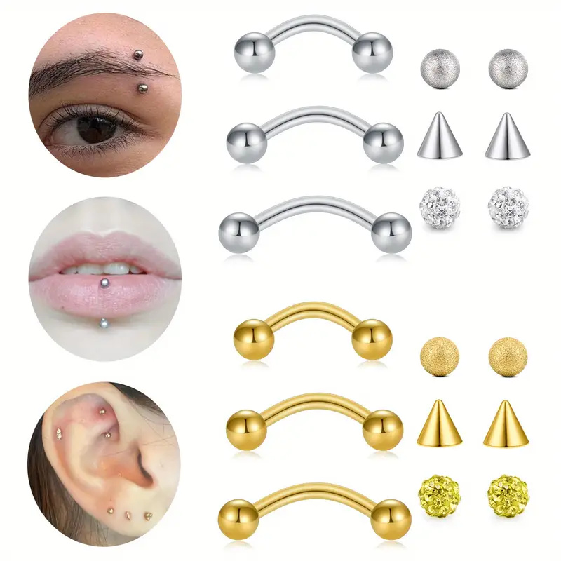 3pcs 16G الفولاذ المقاوم للصدأ - مراجعة Body Jewelry Replacement Ball وسعره