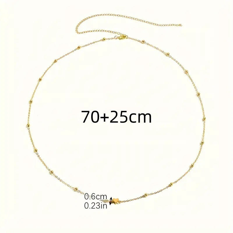 سلسلة خصر ذهبية أنيقة على شكل  - مراجعة Body Jewelry For You وسعره